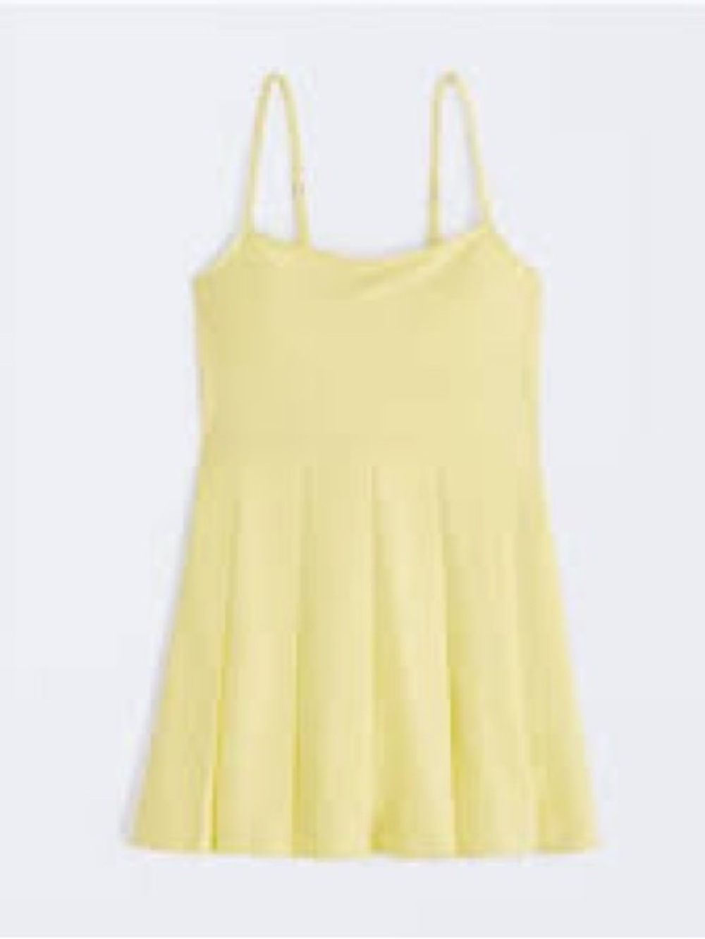 Abercrombie & Fitch pleated traveler tennis athleticmini dress in sunny yellow S
